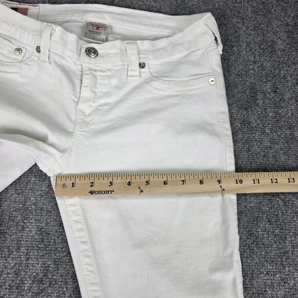 True Religion Jeans Womens 31 White Casey Low Rise Skinny Stretch Denim USA - Picture 6 of 16